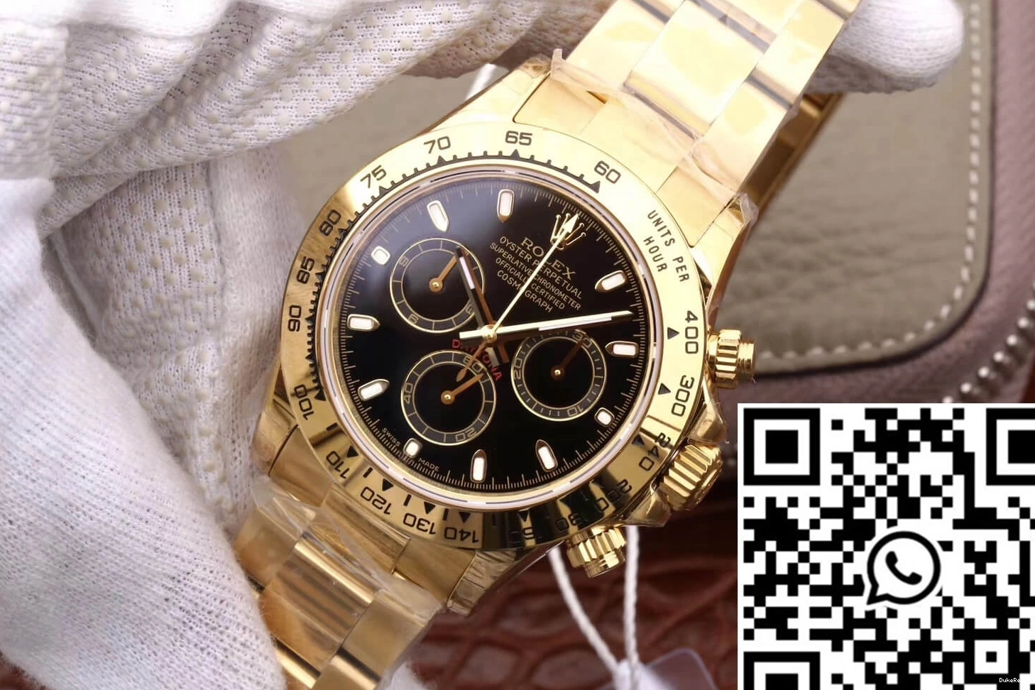 JH Yellow Dial M116508-0004 Rolex Black Factory Daytona Gold Cosmograph 0409